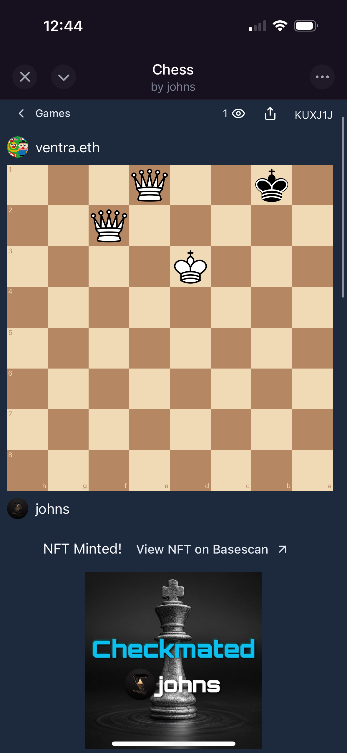 Based Chess - Farcaster Mini Apps screenshot
