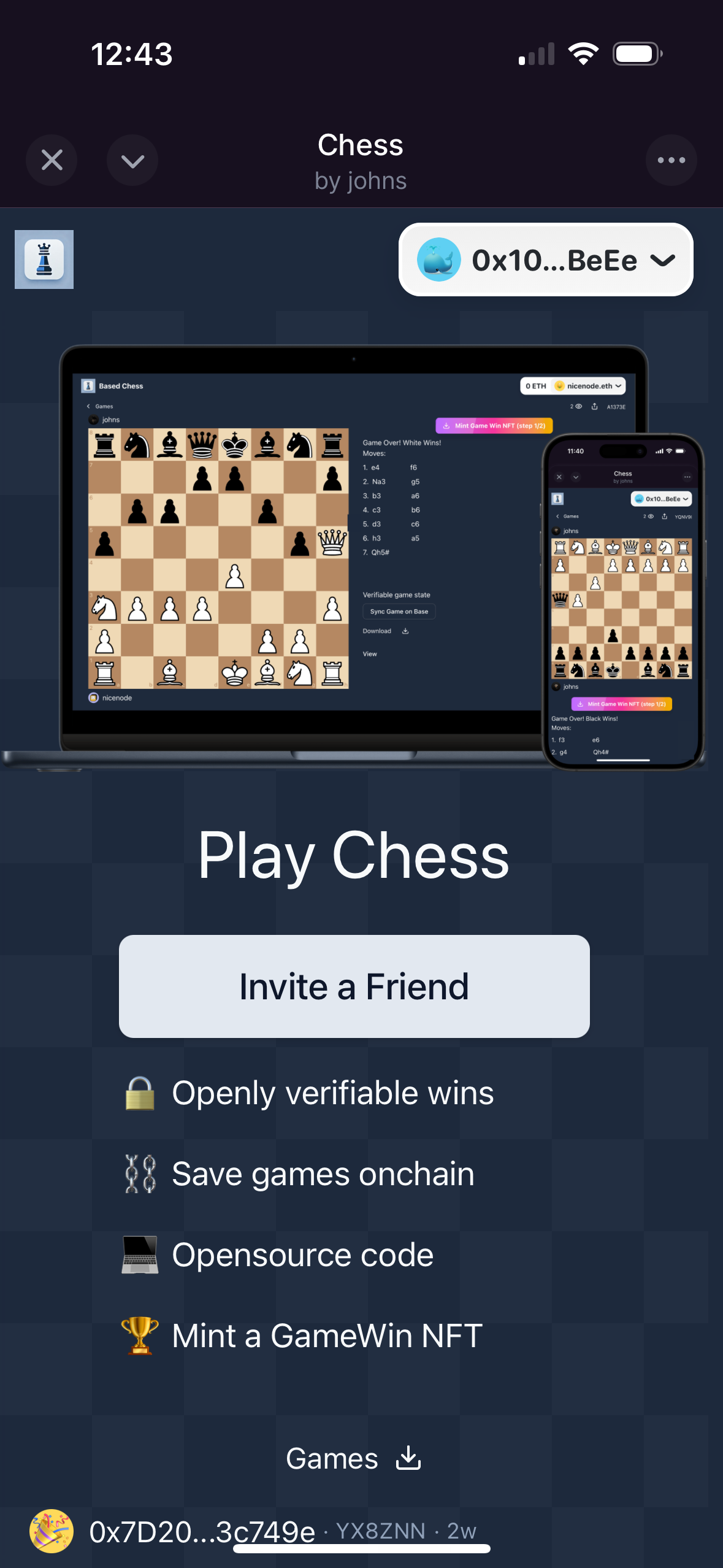 Based Chess - Farcaster Mini Apps screenshot